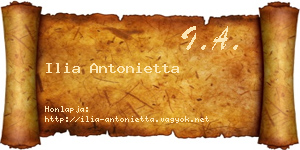 Ilia Antonietta névjegykártya